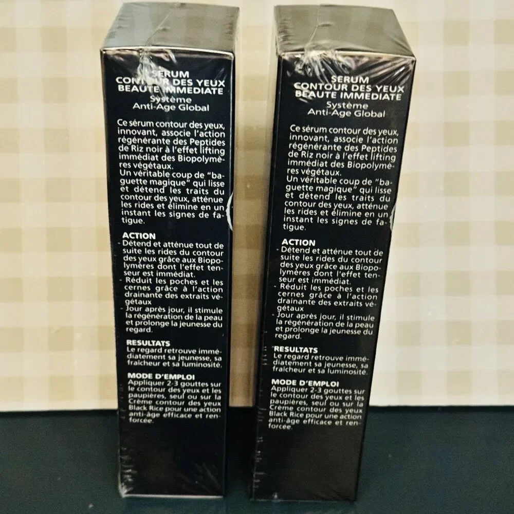 Lot of 2 Perlier Black Rice Platinum Eye Contour Serum Beauty 1.5oz Sealed